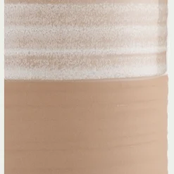 Bocal avec couvercle 1,95L en grès - beige
