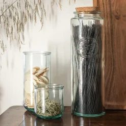 Bocal en verre recyclé 1,8L - transparent
