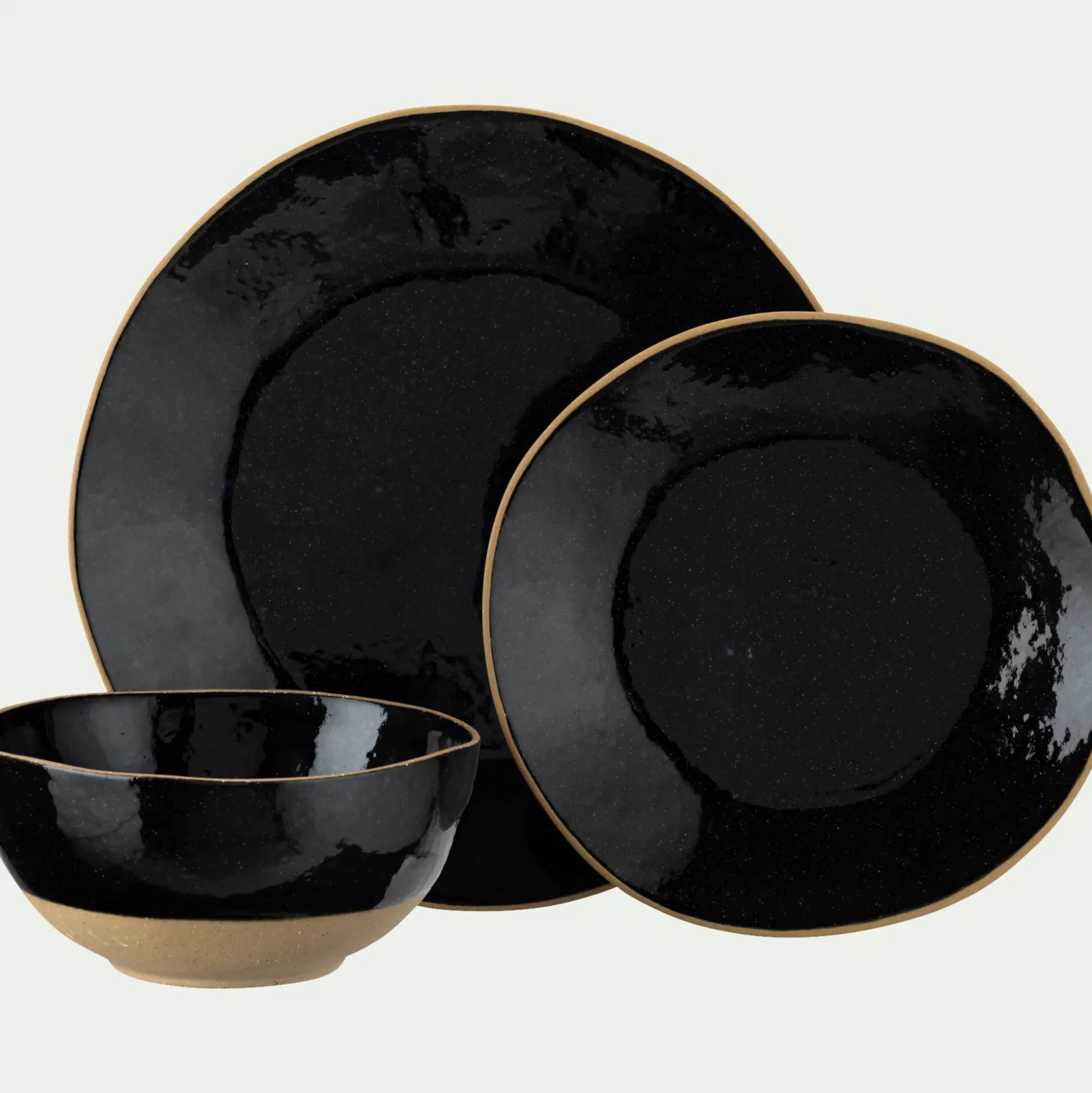 Bol en grès recyclé D15,8cm - noir