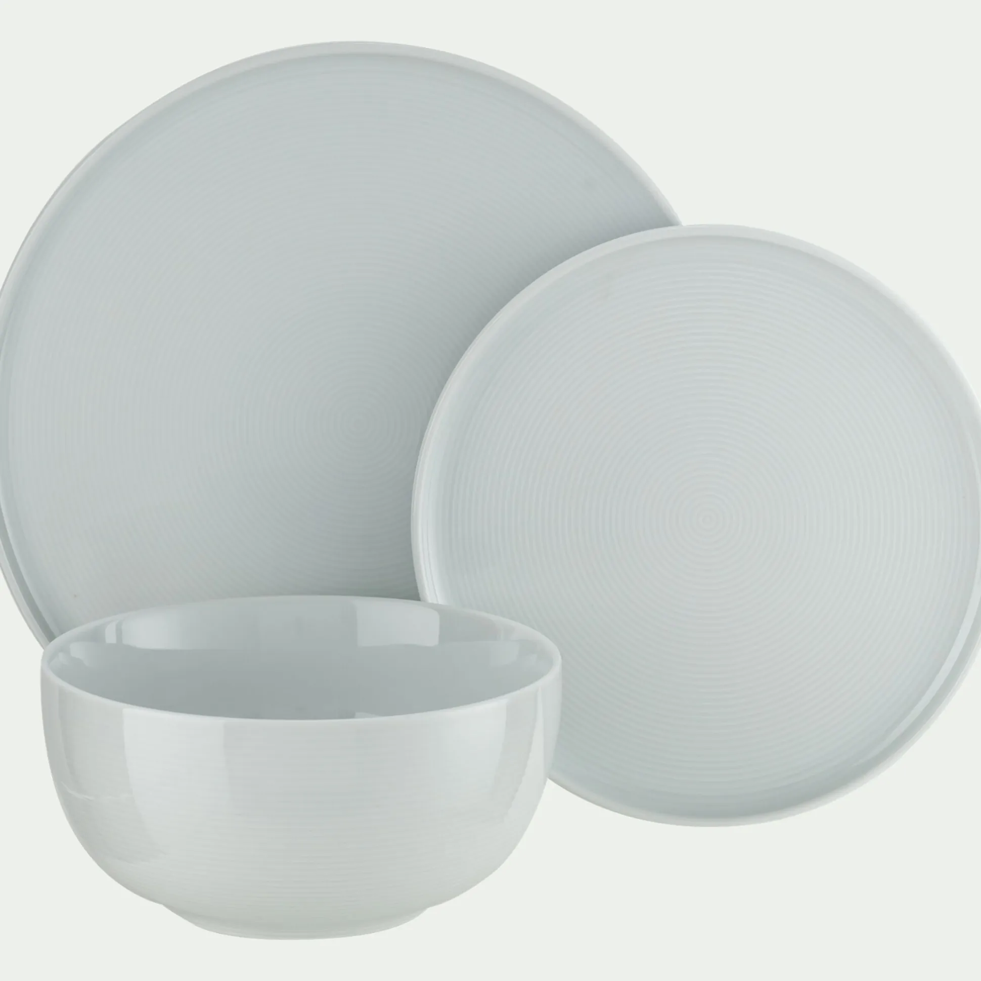 Bol spirale en porcelaine D16cm - blanc