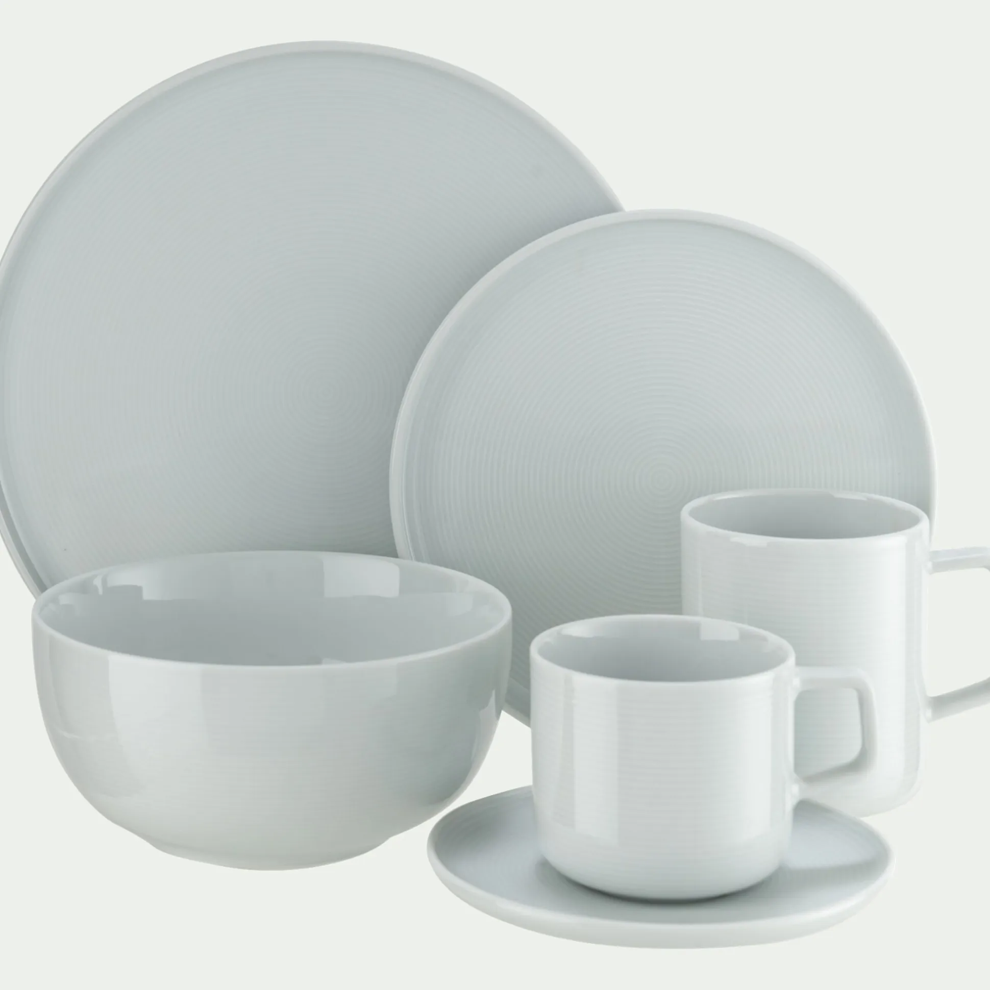 Bol spirale en porcelaine D16cm - blanc