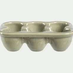 Boîte pour 6 œufs en grès - vert