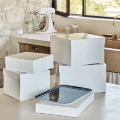 Boîte pâtissière L30,4xl30,4xH20cm - blanc