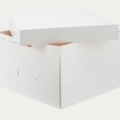 Boîte pâtissière L30,4xl30,4xH20cm - blanc