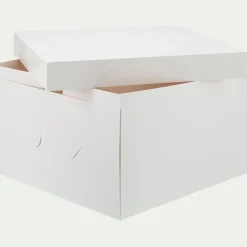 Boîte pâtissière L35,5xl35,5xH22,8cm - blanc