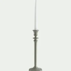 Bougeoir en aluminium H31,5cm - blanc