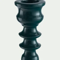 Bougeoir en aluminium H16cm - bleu figuerolles