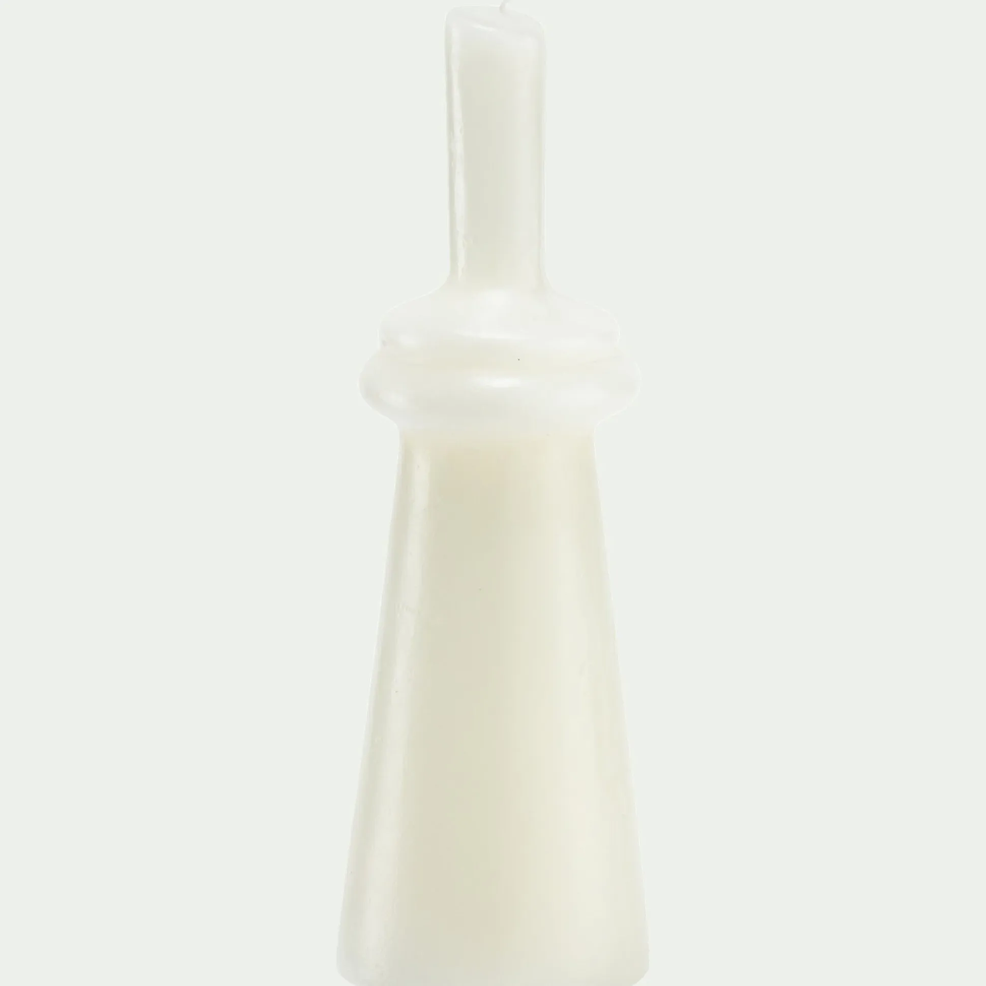 Bougie déco contemporaine H28,5cm - blanc