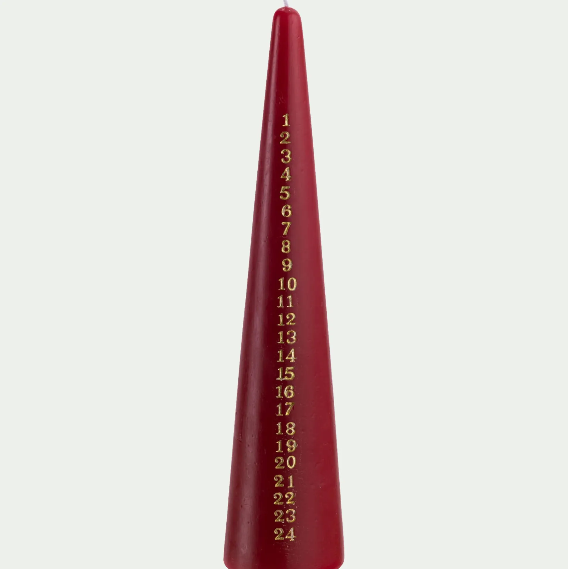 Bougie de Noël en forme de sapin H25cm - vert (modèle aléatoire)
