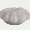 Bougie fleur D14,5cm - gris