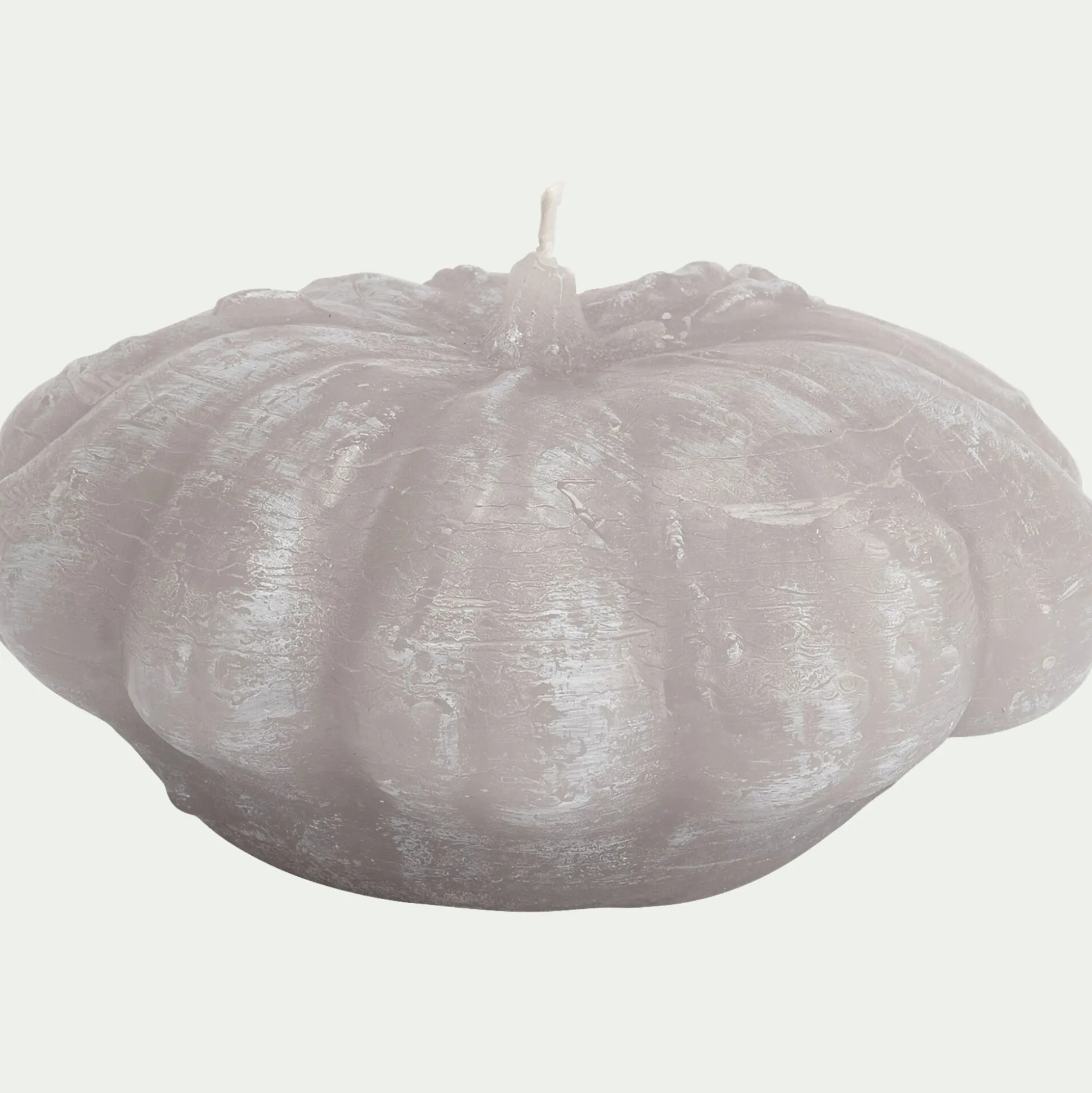 Bougie fleur D14,5cm - gris