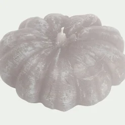 Bougie fleur D14,5cm - gris