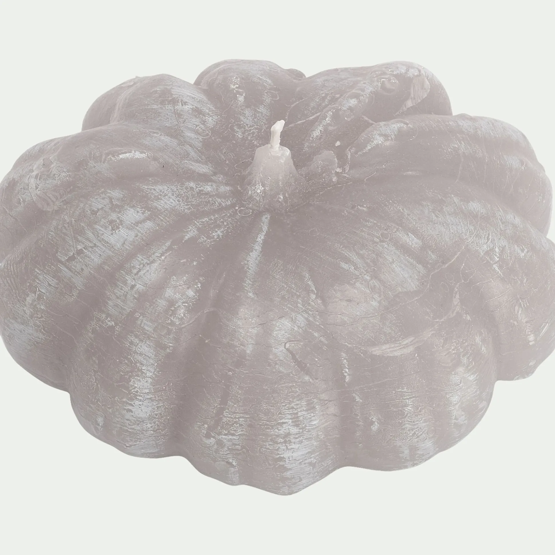 Bougie fleur D14,5cm - gris