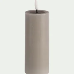 Bougie à LED D5XH12,5cm - taupe