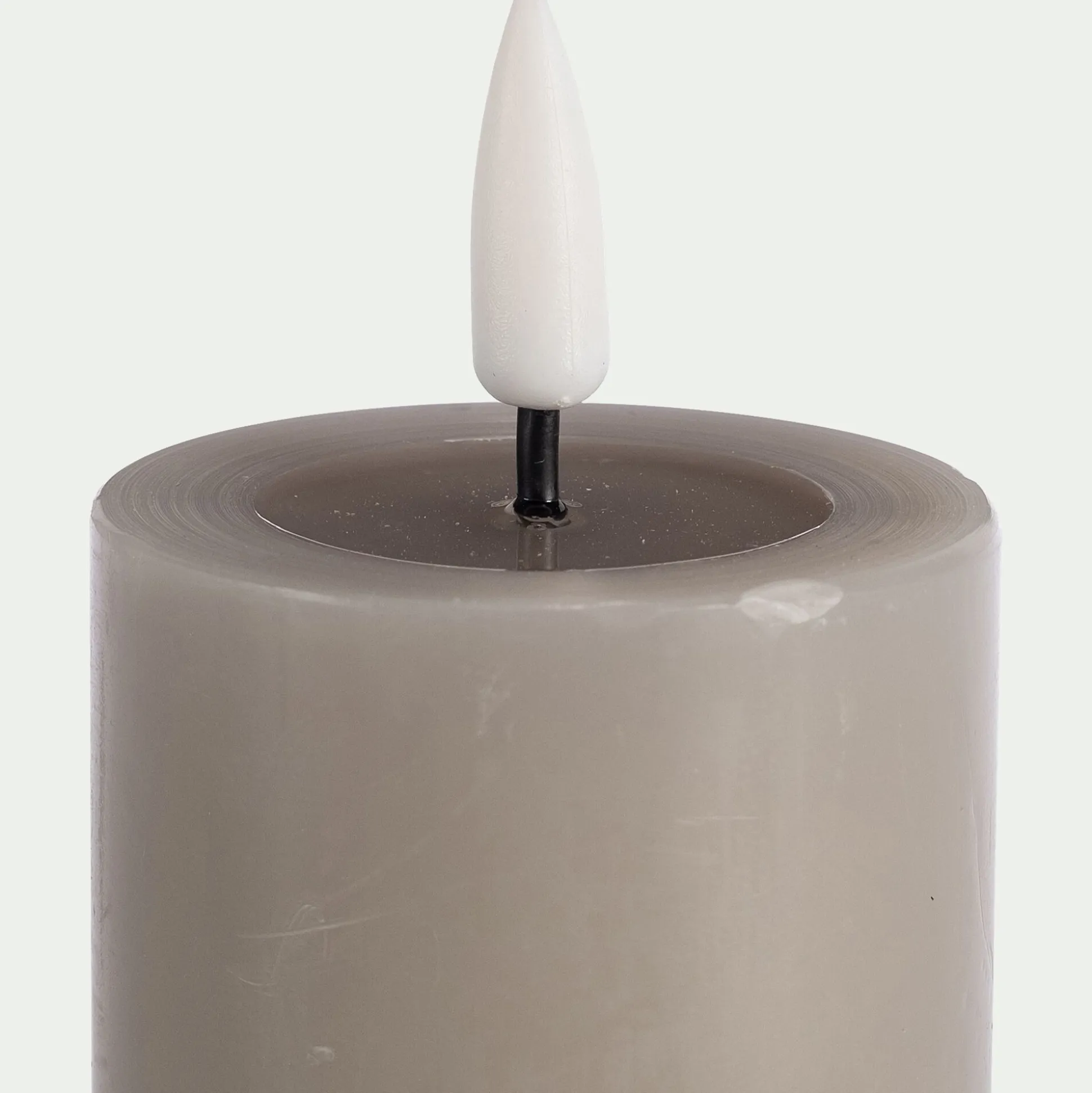 Bougie à LED D5XH12,5cm - taupe