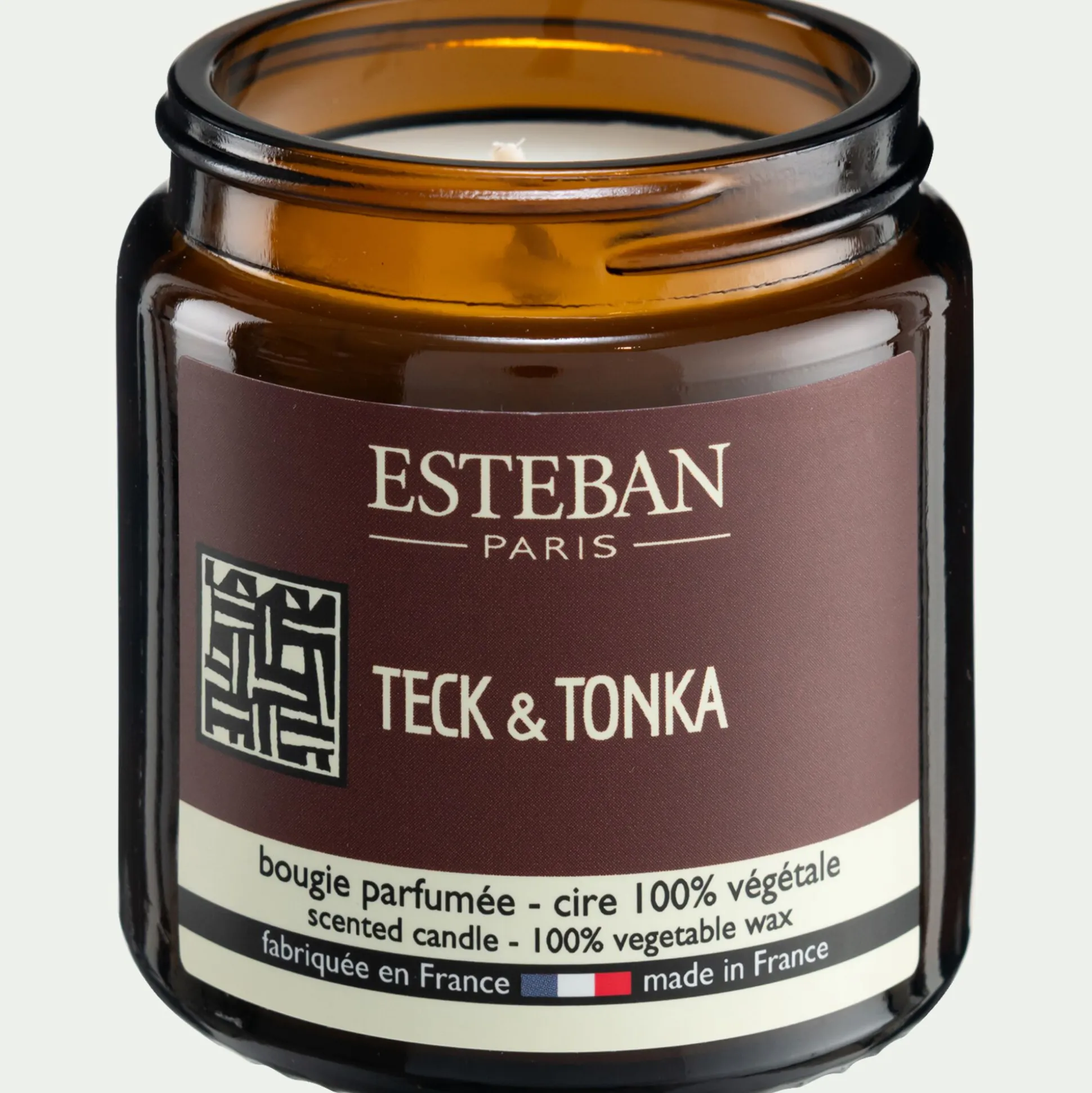 Bougie parfumée senteur teck et tonka 90g