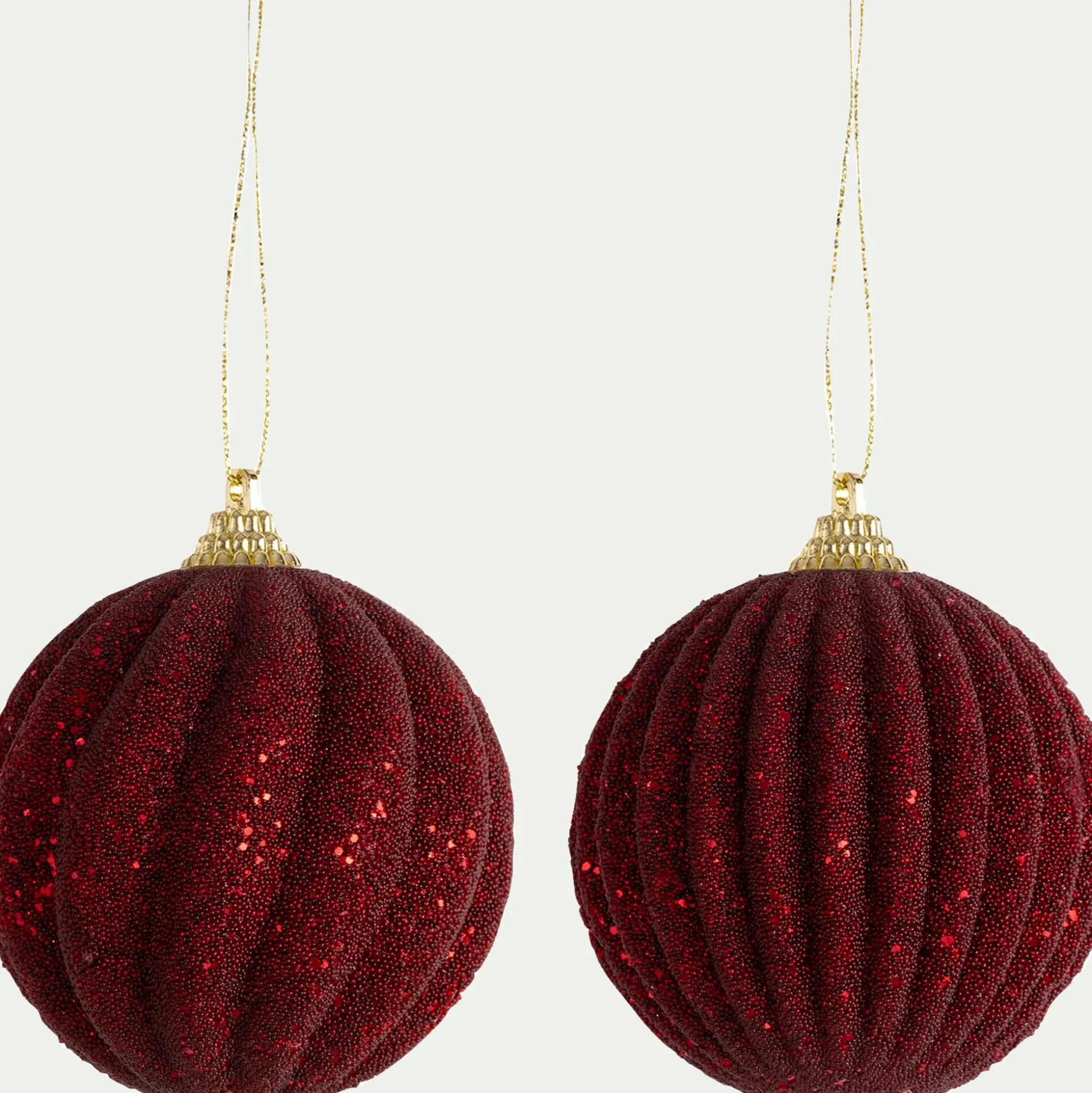 Boule de Noël D8cm - rouge (modèle aléatoire)
