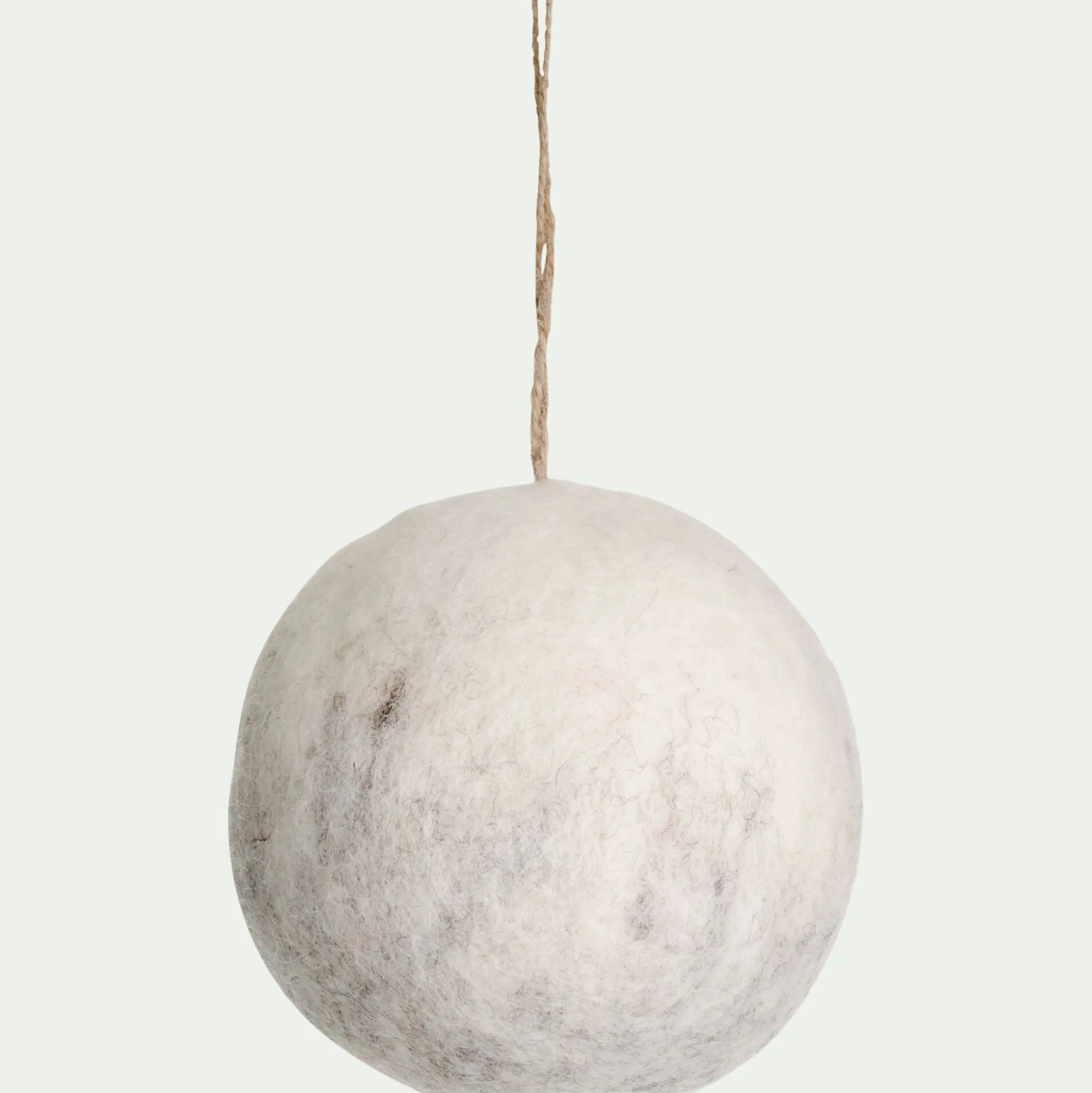 Boule de Noël en laine D9cm (couleur aléatoire)