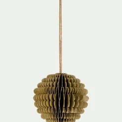 Boule de Noël en papier D6cm - doré