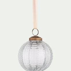 Boule de Noël en verre D7,5cm - transparent