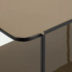Bout de canapé en acier L30xH55cm - beige