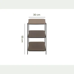 Bout de canapé en acier L30xH55cm - beige