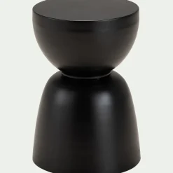 Bout de canapé en aluminium - noir D30xH45cm