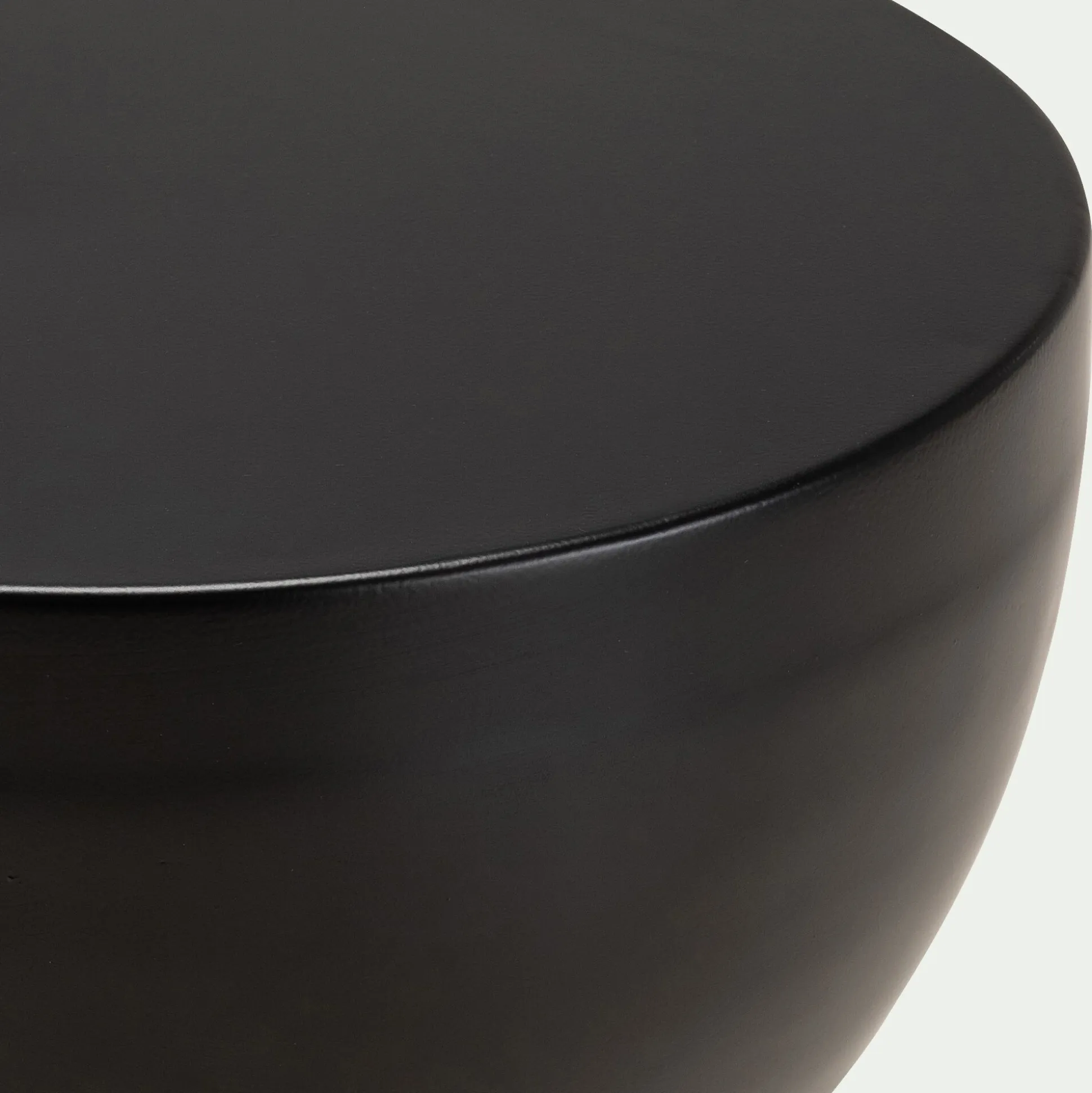 Bout de canapé en aluminium - noir D30xH45cm