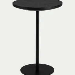 Bout de canapé en bois de manguier D35xH65cm - noir