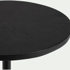 Bout de canapé en bois de manguier D35xH65cm - noir