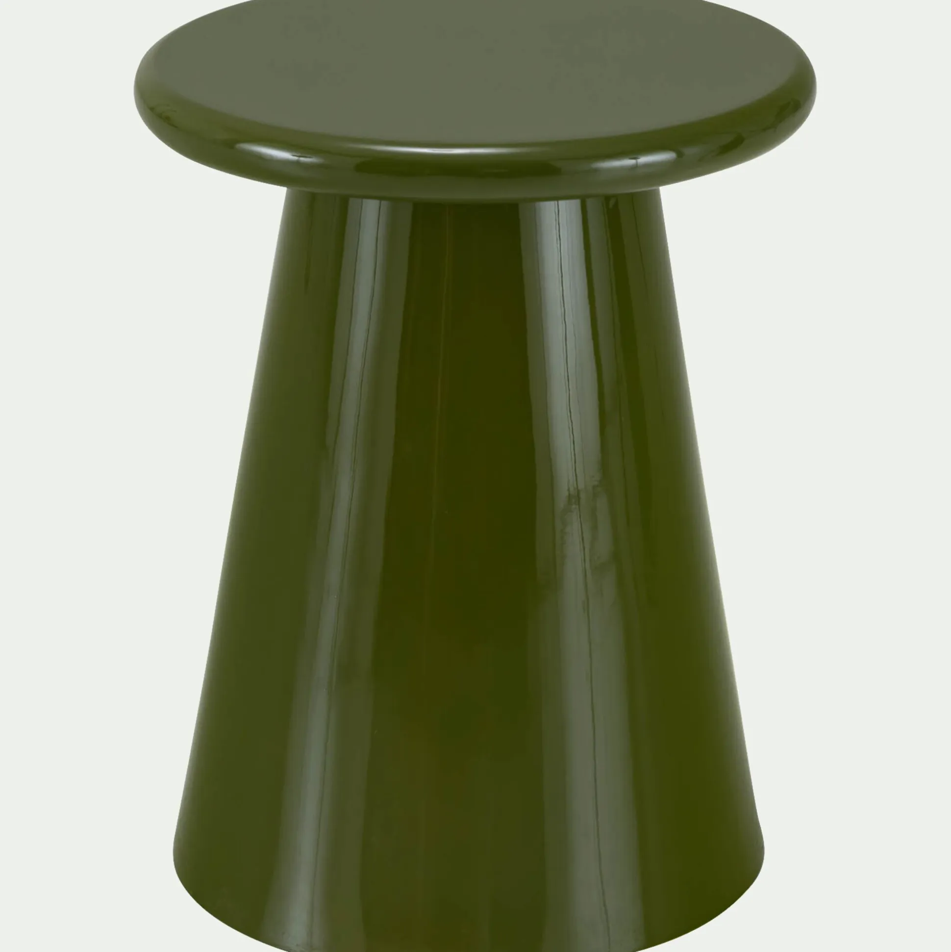 Bout de canapé en bois laqué D35xH45cm - vert