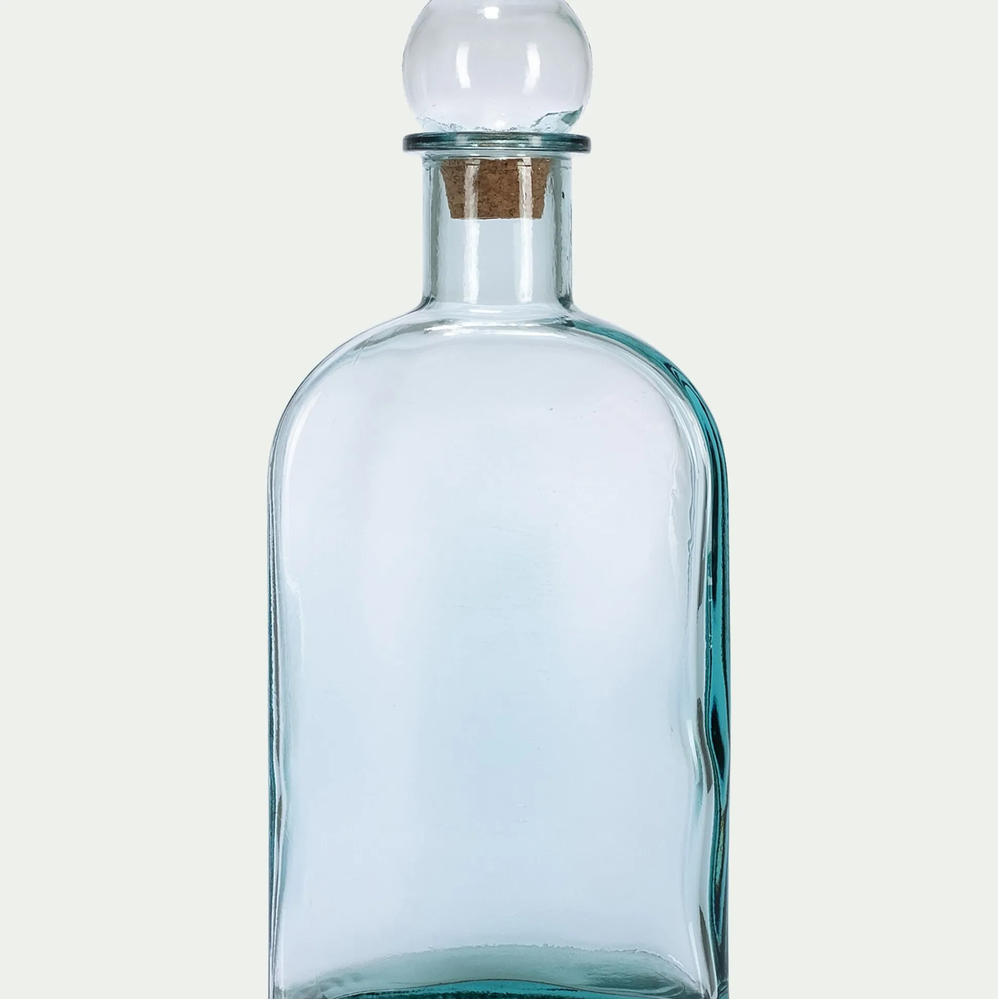 Bouteille décorative en verre recyclé H45cm - transparent