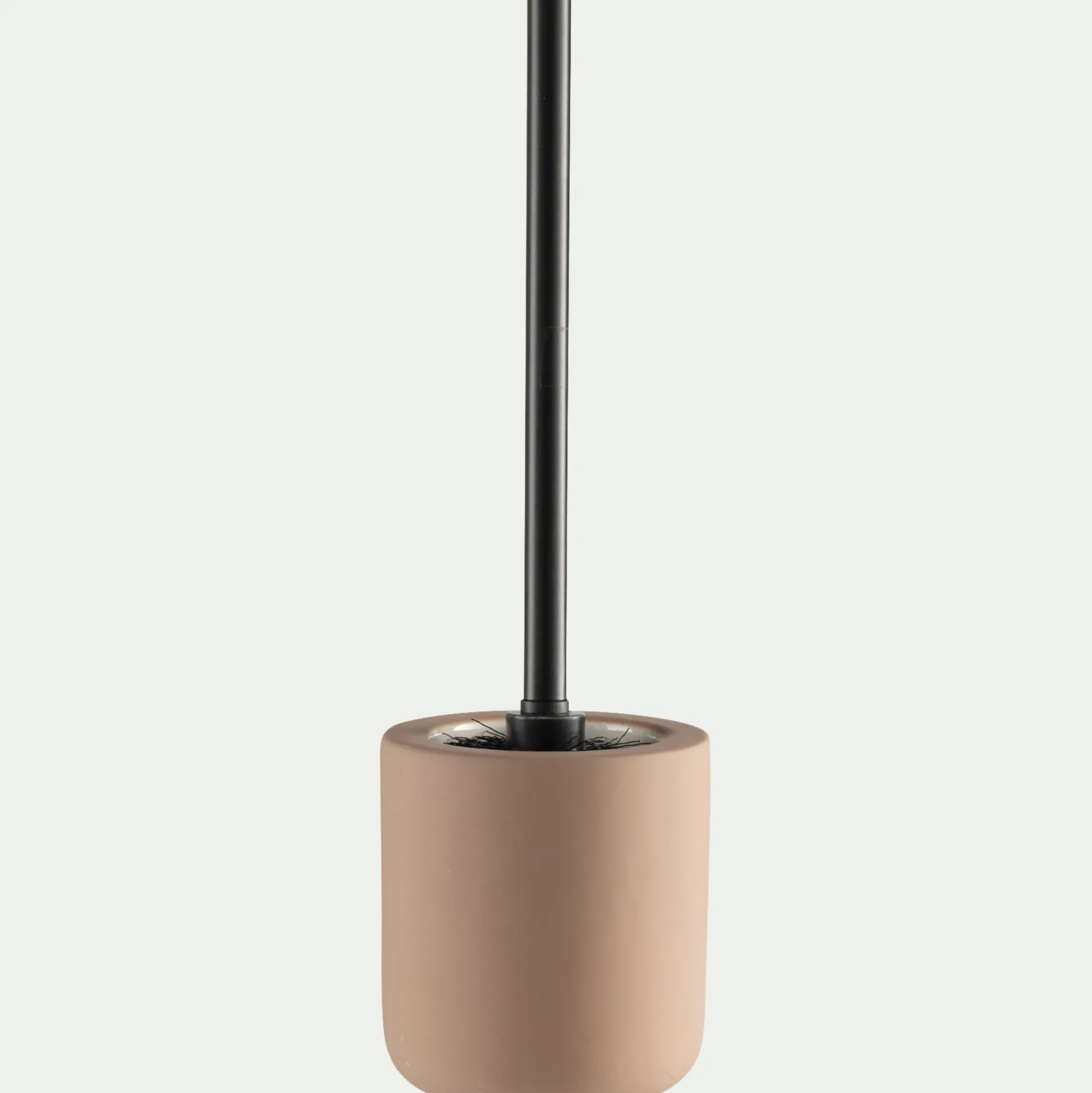 Brosse wc en grès - rose