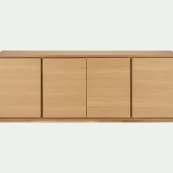 Buffet bas en bois 4 portes - naturel