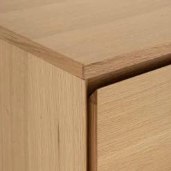 Buffet bas en bois 4 portes - naturel