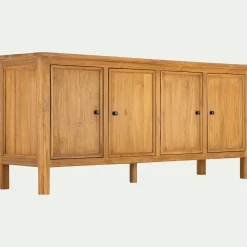 Buffet bas en teck recyclé - bois clair
