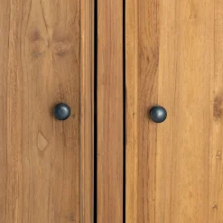 Buffet bas en teck recyclé - bois clair