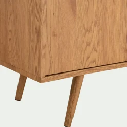 Buffet 3 portes effet bois - bois clair
