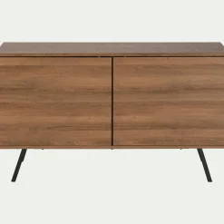 Buffet 2 portes en bois L140cm - bois foncé
