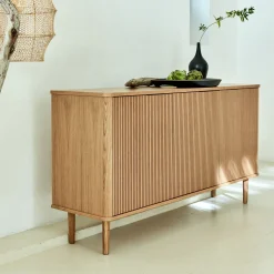 Buffet 3 portes en chêne - bois clair