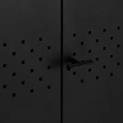 Buffet 3 portes en tôle d'acier - noir
