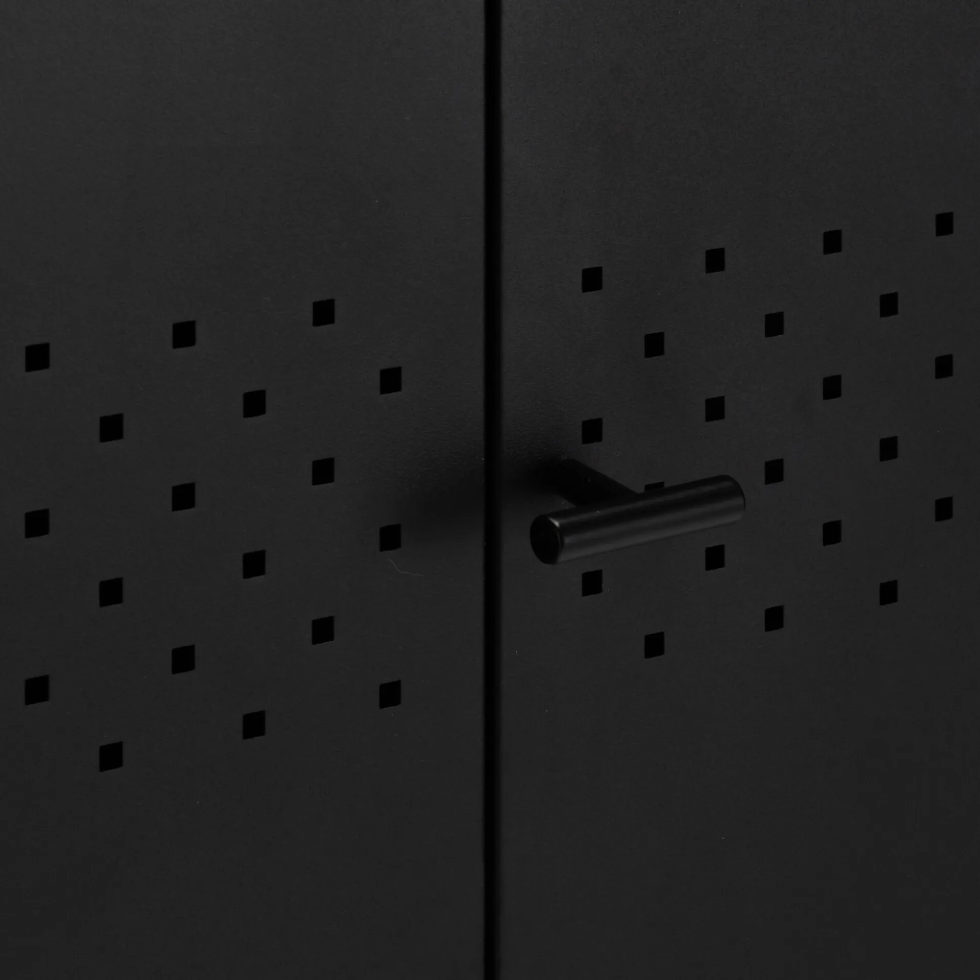Buffet 3 portes en tôle d'acier - noir