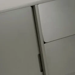 Buffet rétro 3 tiroirs et 2 portes coulissantes - vert cèdre