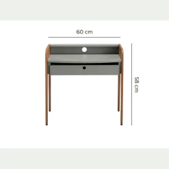 Bureau enfant en acacia - vert olivier