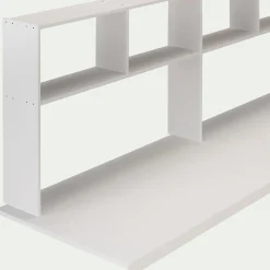 Bureau enfant en pin avec étagère - blanc