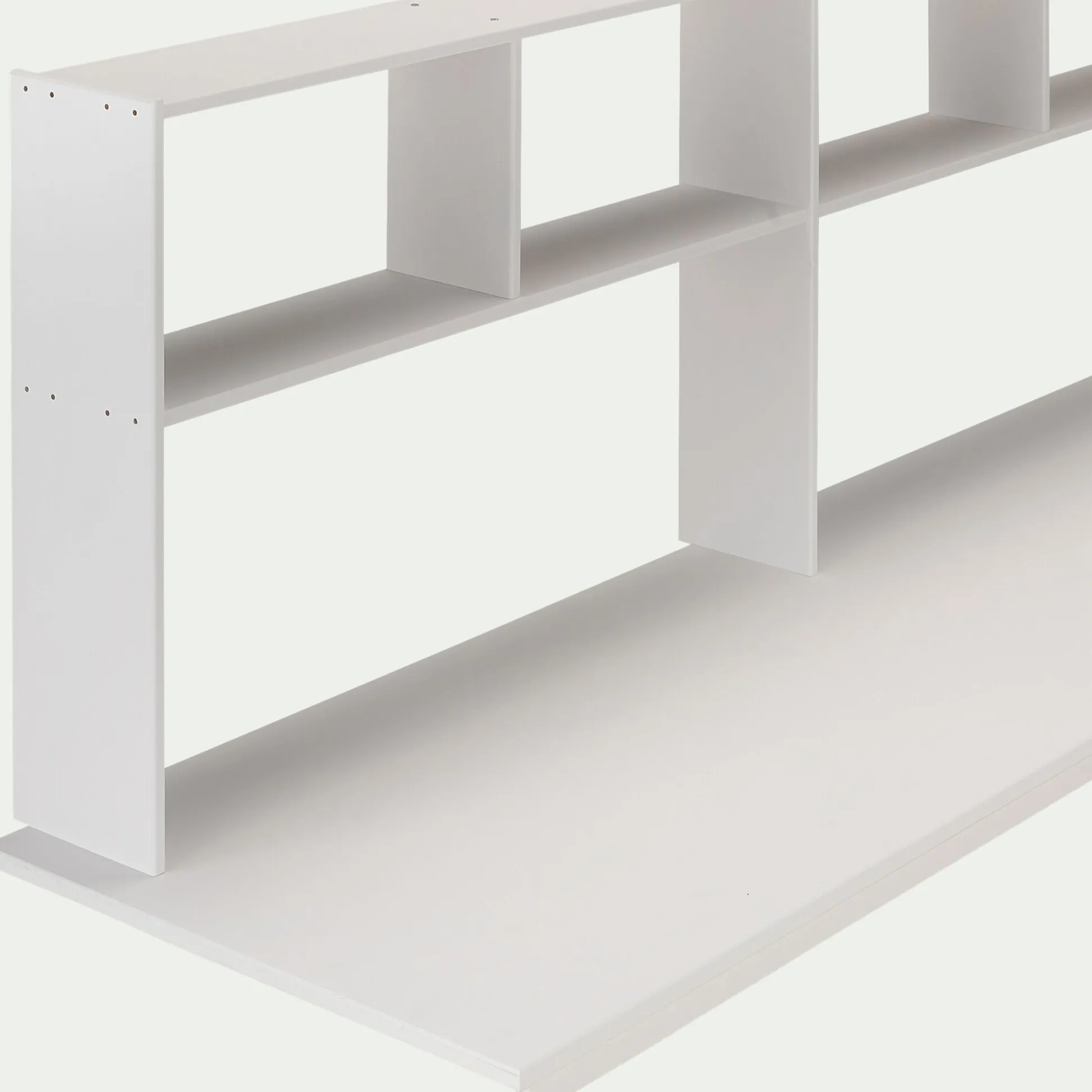 Bureau enfant en pin avec étagère - blanc
