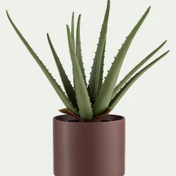 Cache-pot en céramique - brun rhassoul D14xH11cm