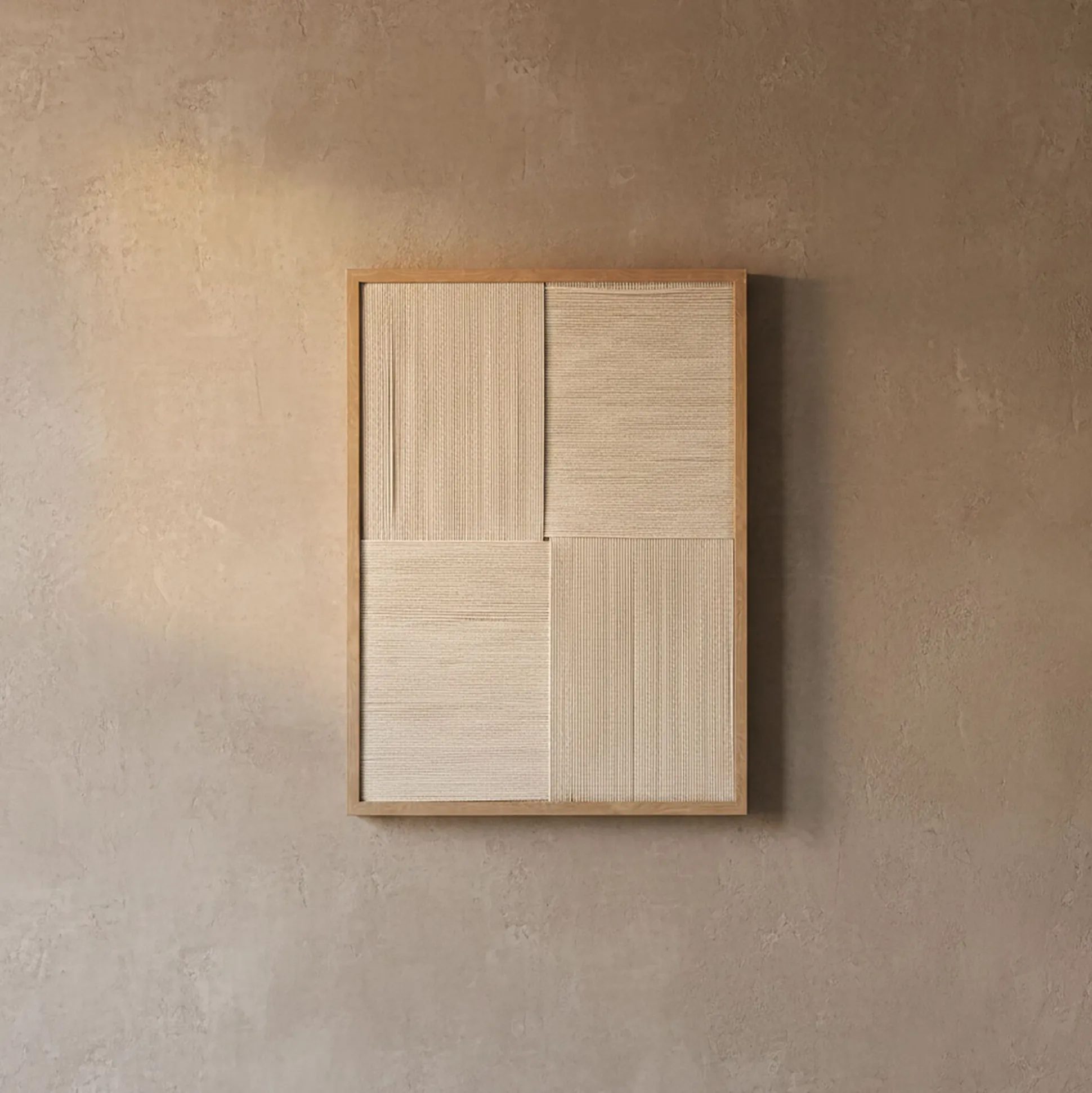 Cadre décoratif en corde tissée 45x60cm - beige