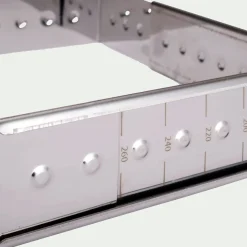 Cadre à opéra réglable en inox L16cm à L28cm - argenté