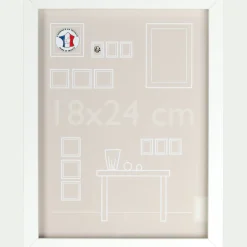 Cadre photo en bois 18x24cm - blanc